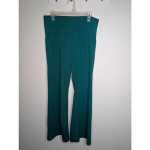 Athleta Salutation Stash Flare Pant 1X Teal High Rise Yoga Pants